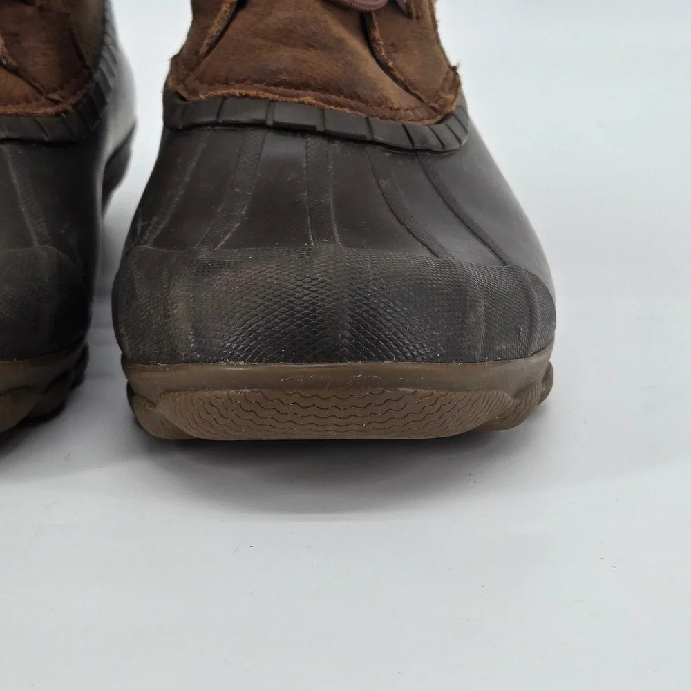 Sperry Top-Sider Maritime Repel Faux Fur Duck‎ Boots Brown Women's Sz 10